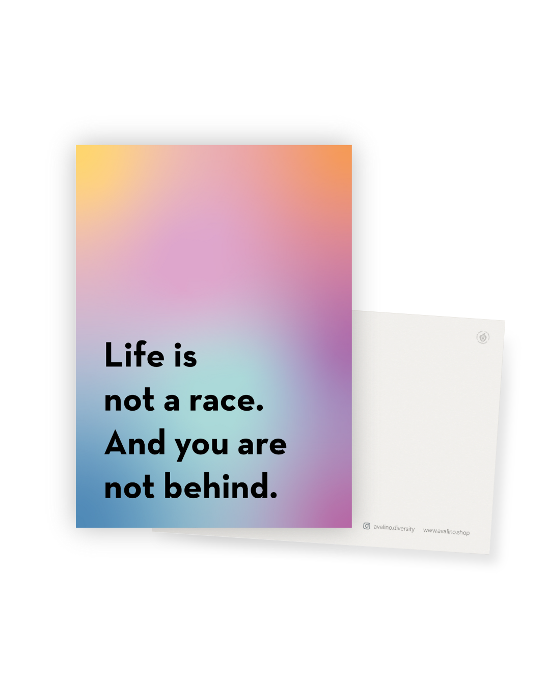Postkarte "Life is not a race. And you are not behind."