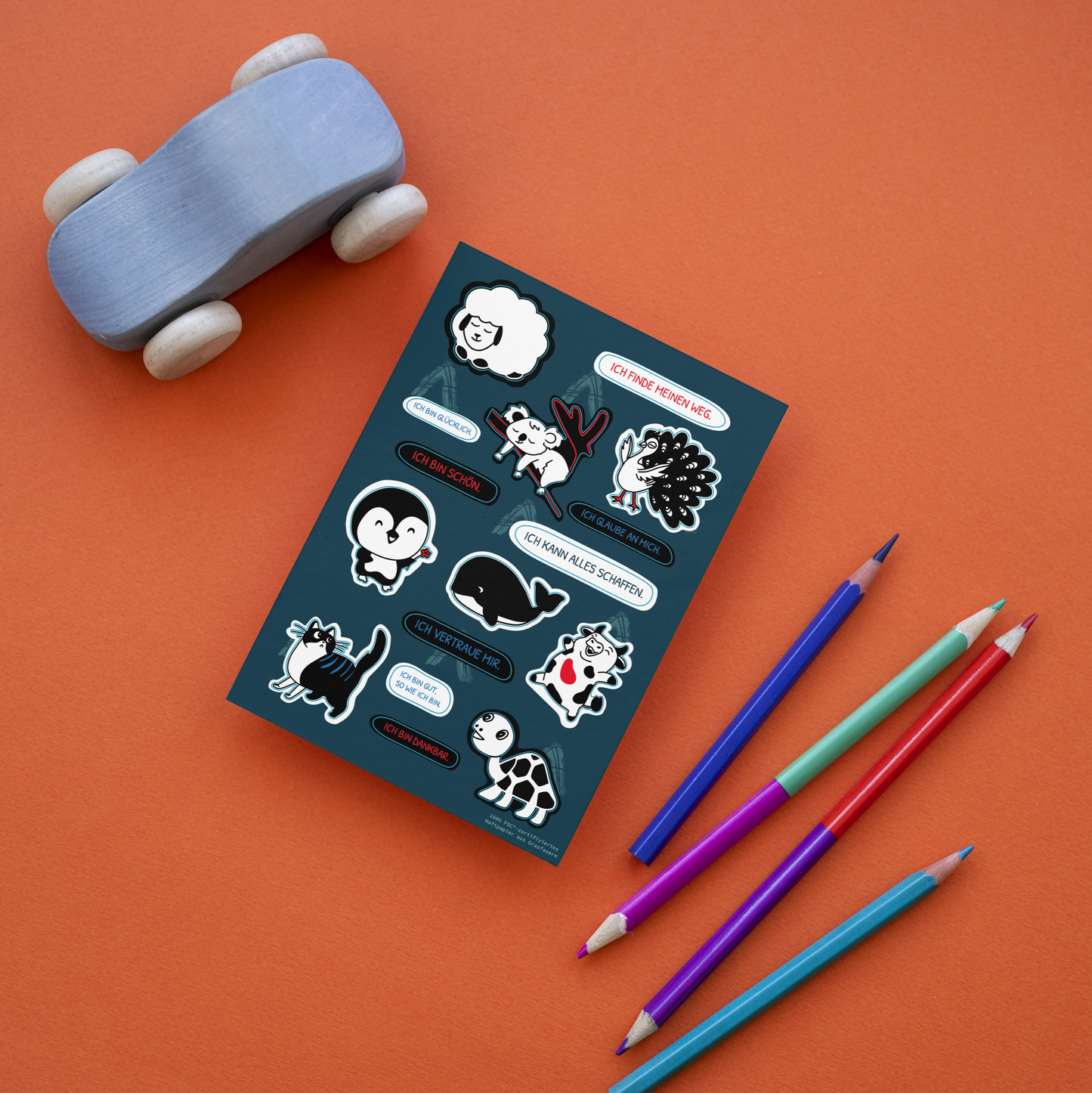 Stickerbogen Tiere