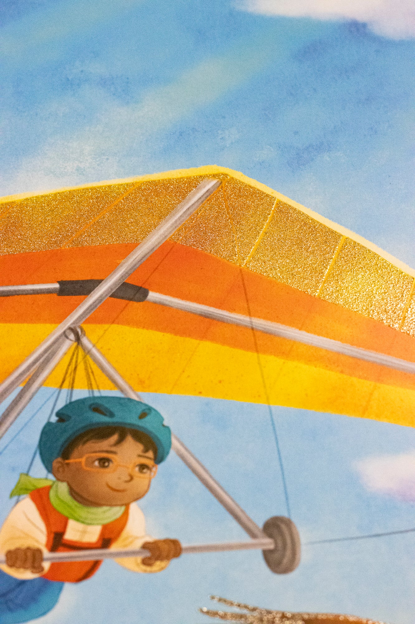 Poster DIN A3 mit Bio-Glitzereffekt "Flugstunde"