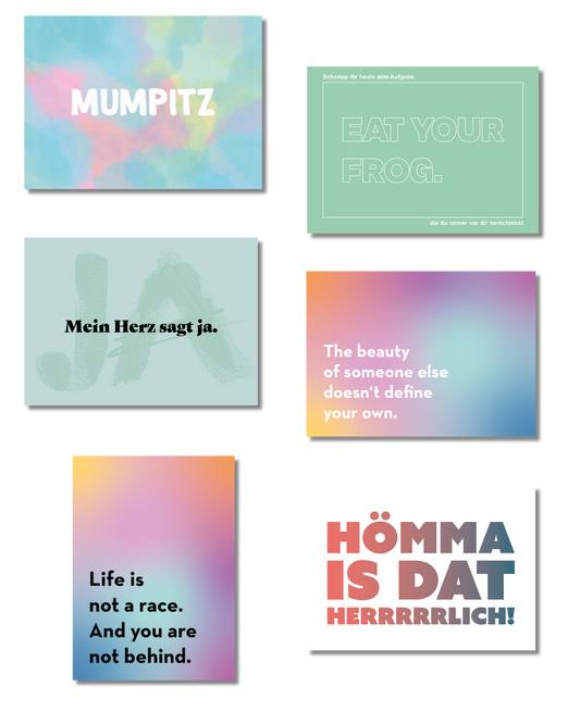 Postkarten 6er Set "Statement Mix"