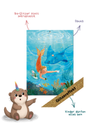 Poster DIN A3 mit Bio-Glitzereffekt "Unterwasserwelt"