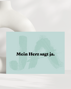 Postkarte "Mein Herz sagt ja."