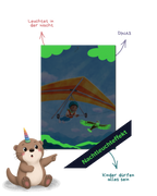 Poster DIN A3 mit Nachtleuchtfarbe "Flugstunde"