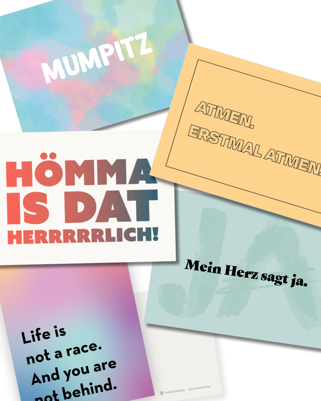 Postkarten 5er Set "Statement Mix"