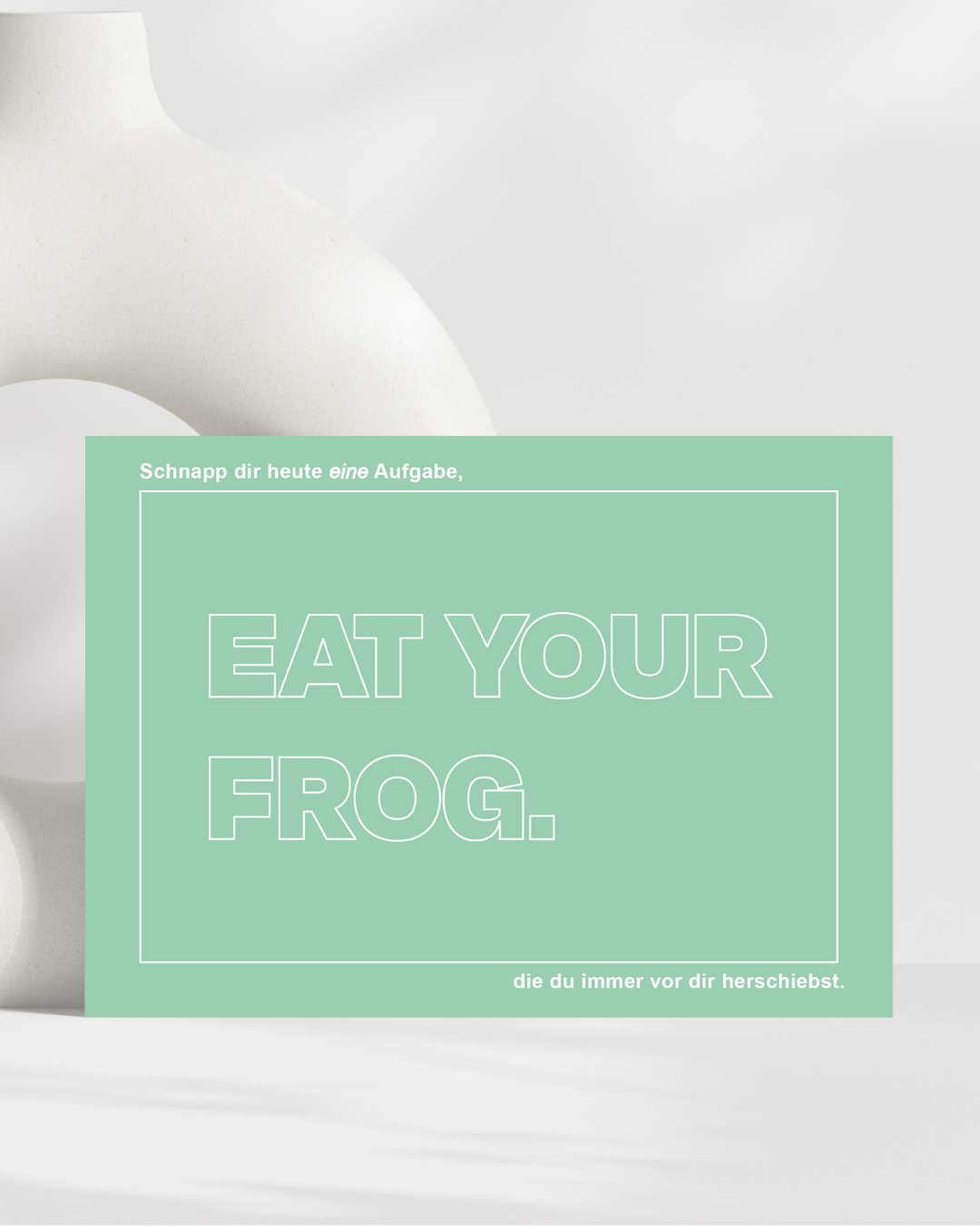 Postkarte "Eat your Frog"