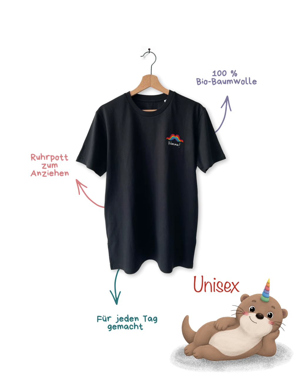 Hömma Shirt unisex schwarz