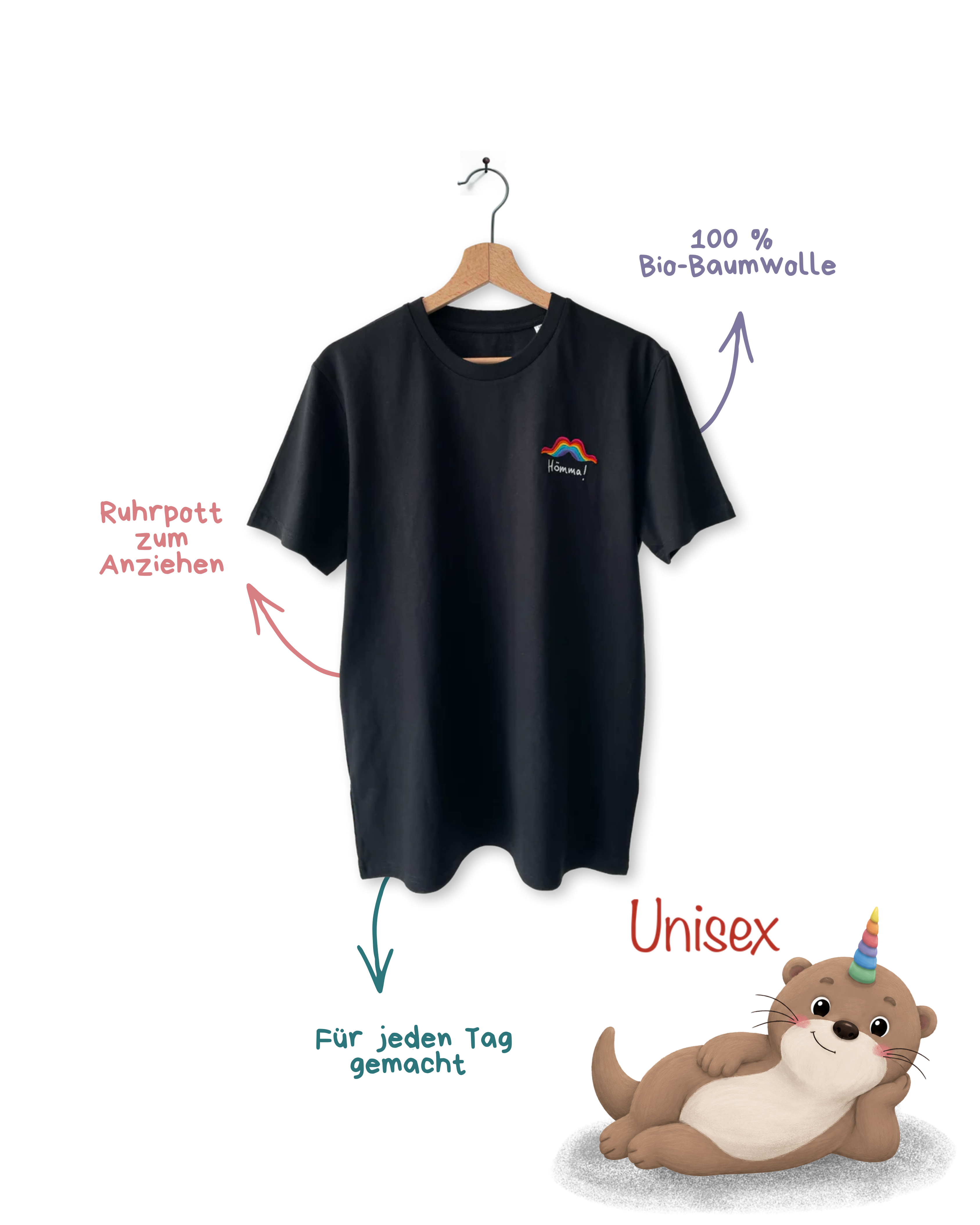 Hömma Shirt unisex schwarz