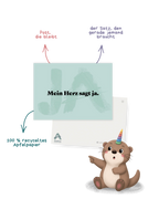 Postkarte "Mein Herz sagt ja."