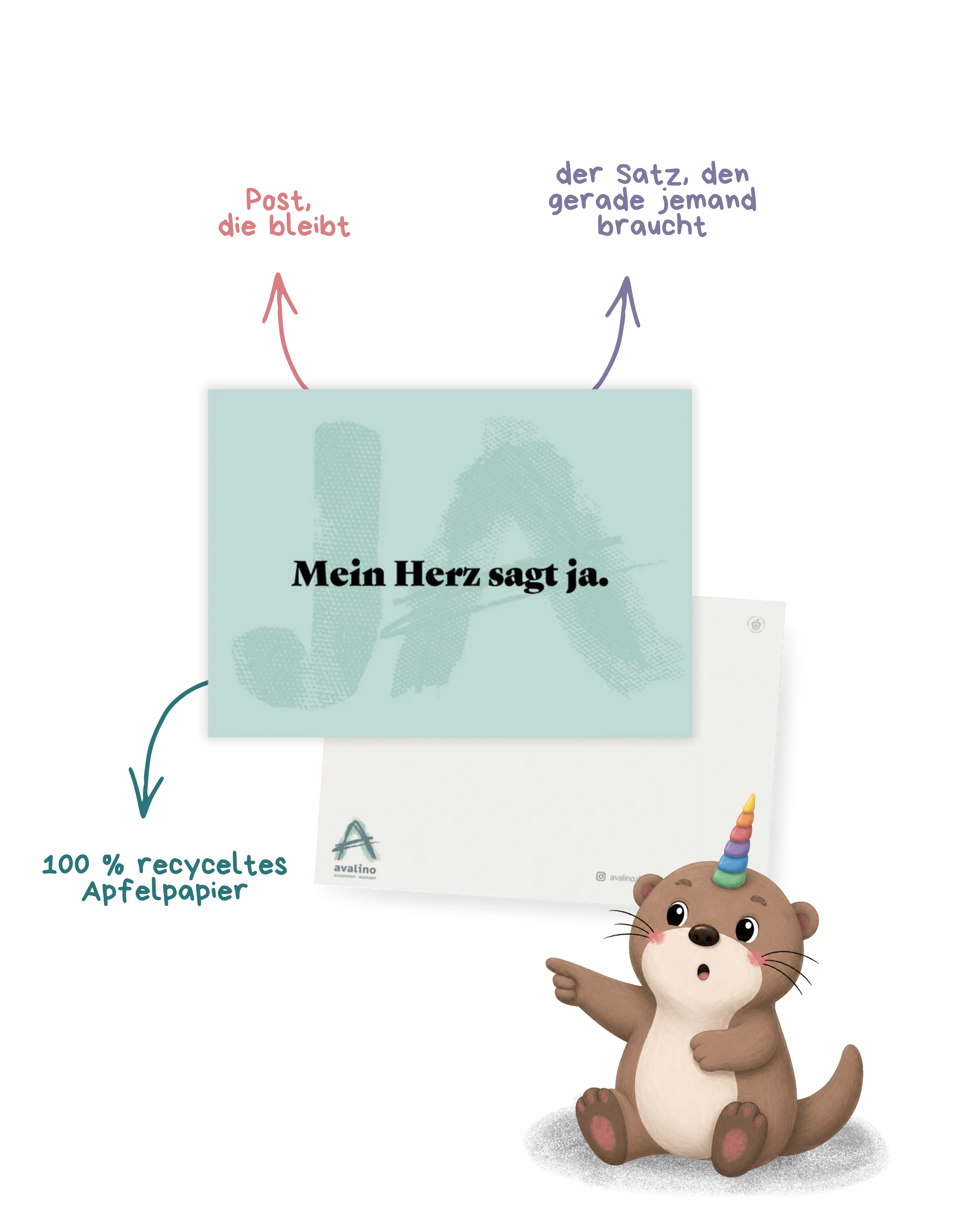 Postkarte "Mein Herz sagt ja."