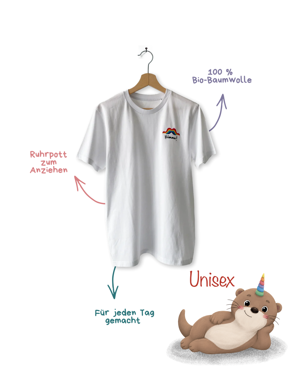 Hömma Shirt unisex weiß