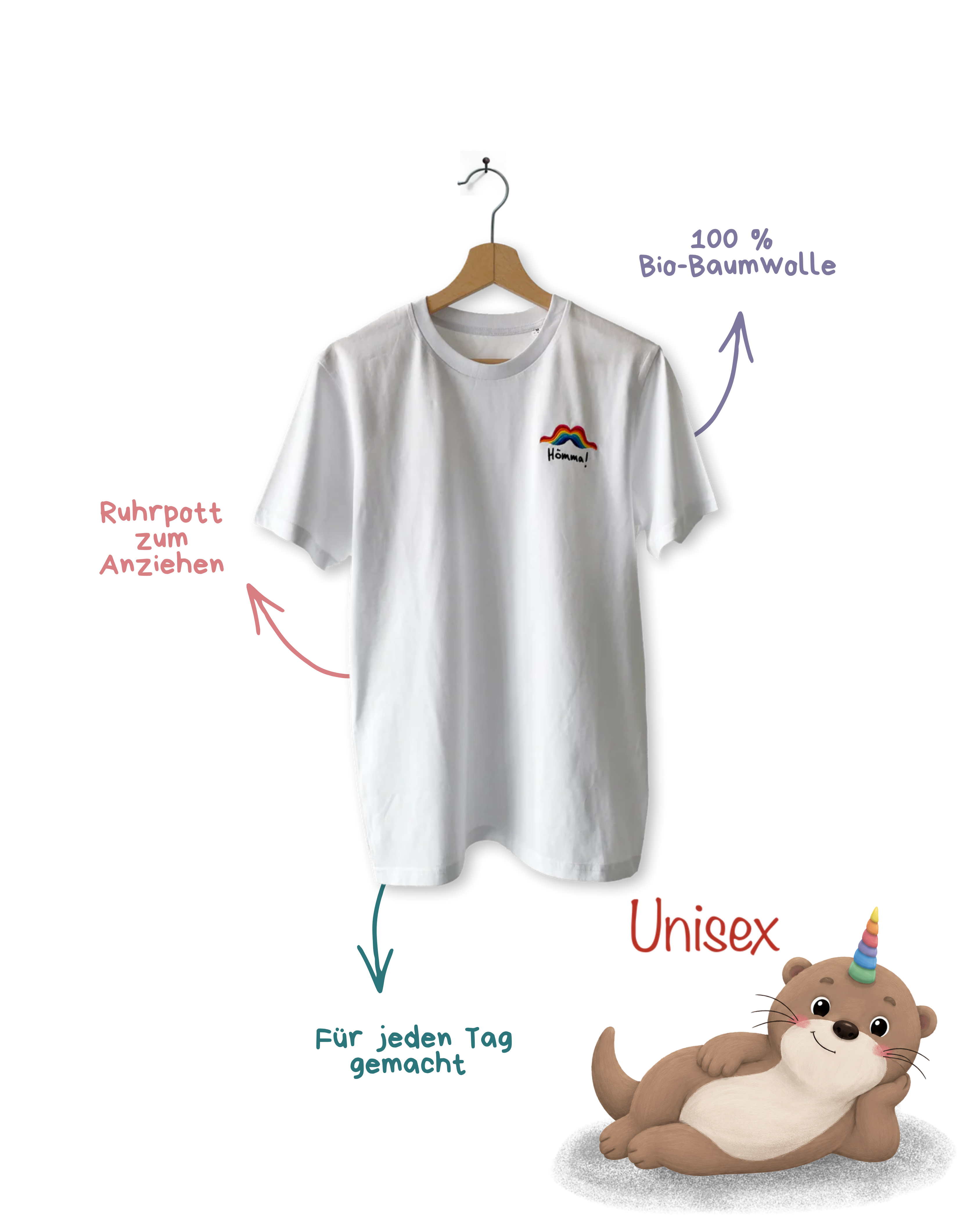 Hömma Shirt unisex weiß