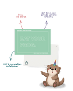 Postkarte "Eat your Frog"