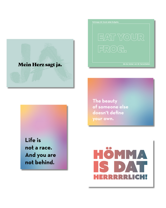 Postkarten 5er Set "Statement Mix"