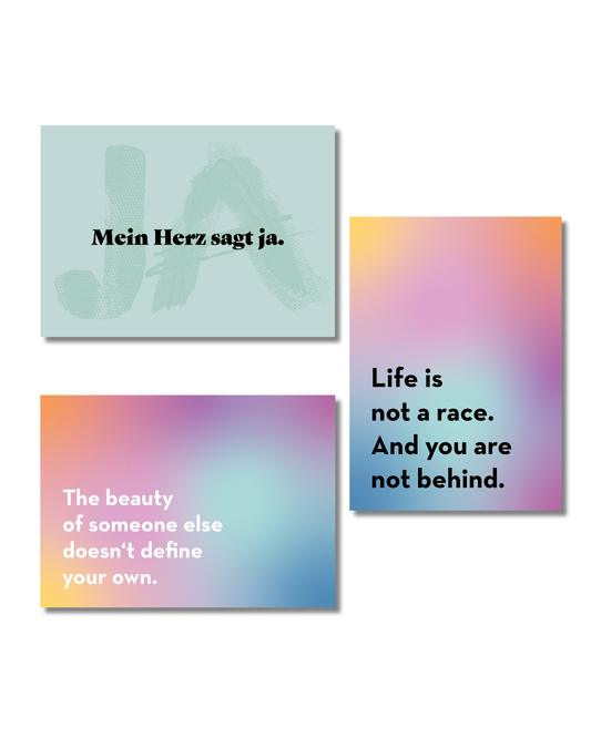 Postkarten 3er Set "Statement Mix"