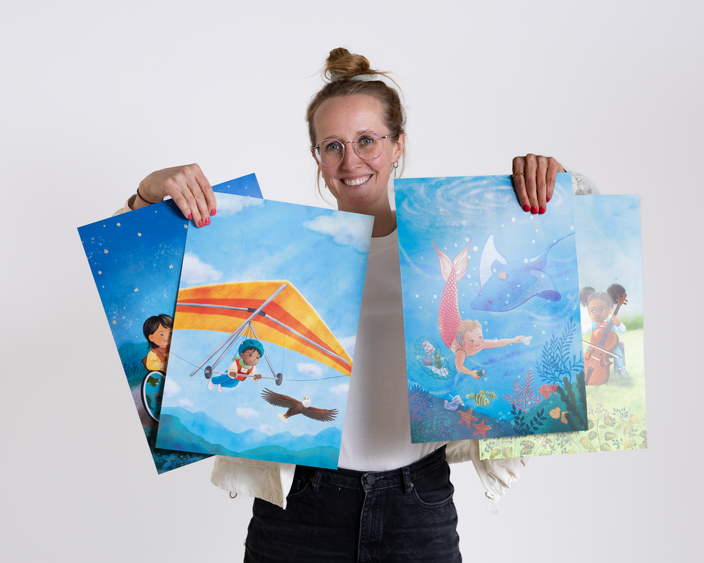 Posterset DIN A3 mit Nachtleuchtfarbe