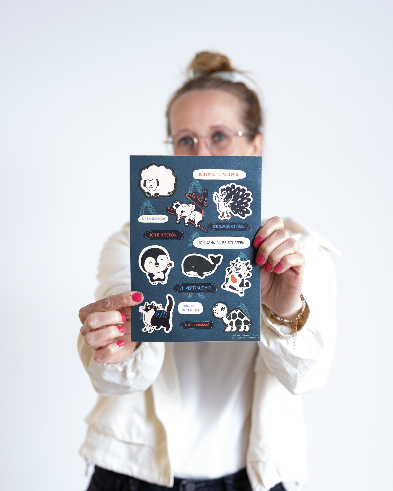 Affirmation-Stickerbogen "Tiere"