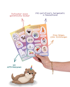 Duft-Stickerbogen mit Affirmationen