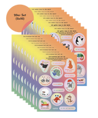 Duft-Stickerbogen mit Affirmationen
