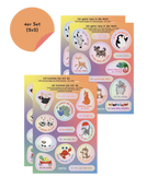 Duft-Stickerbogen mit Affirmationen