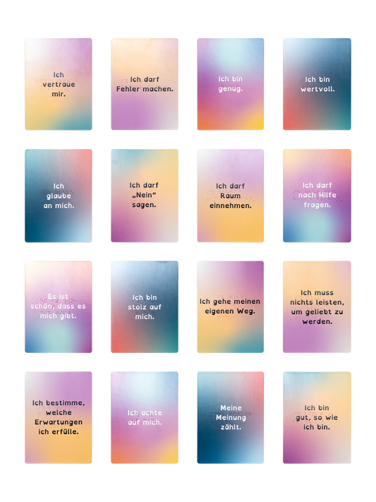 Affirmationskarten - einzeln oder im Set (DIN A6)