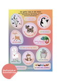 Duft-Stickerbogen mit Affirmationen