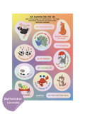 Duft-Stickerbogen mit Affirmationen