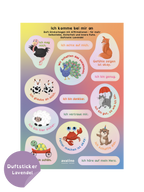 Duft-Stickerbogen mit Affirmationen