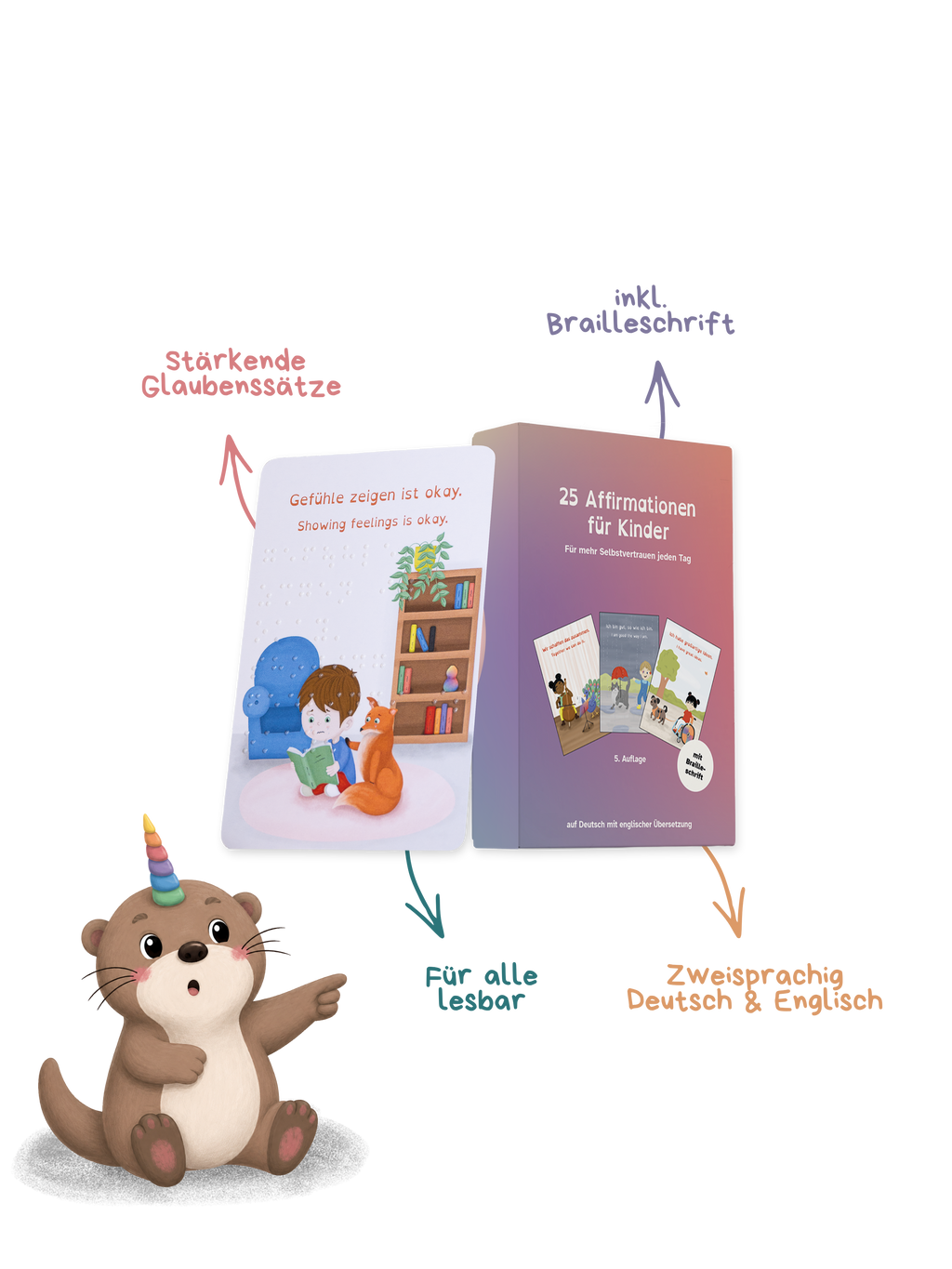 Affirmationskartenset für Kinder (DIN A7)
