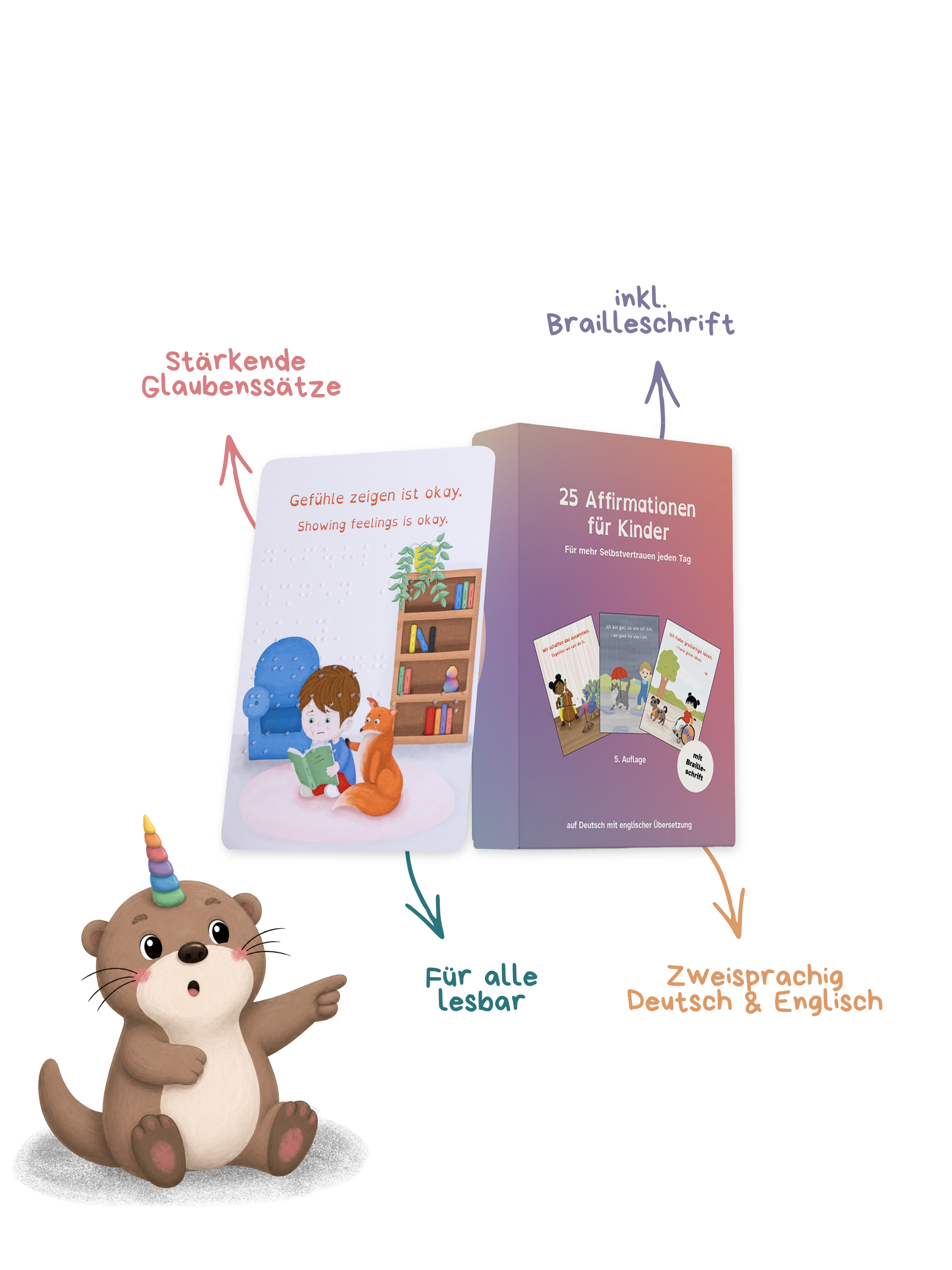 Affirmationskartenset für Kinder (DIN A7)