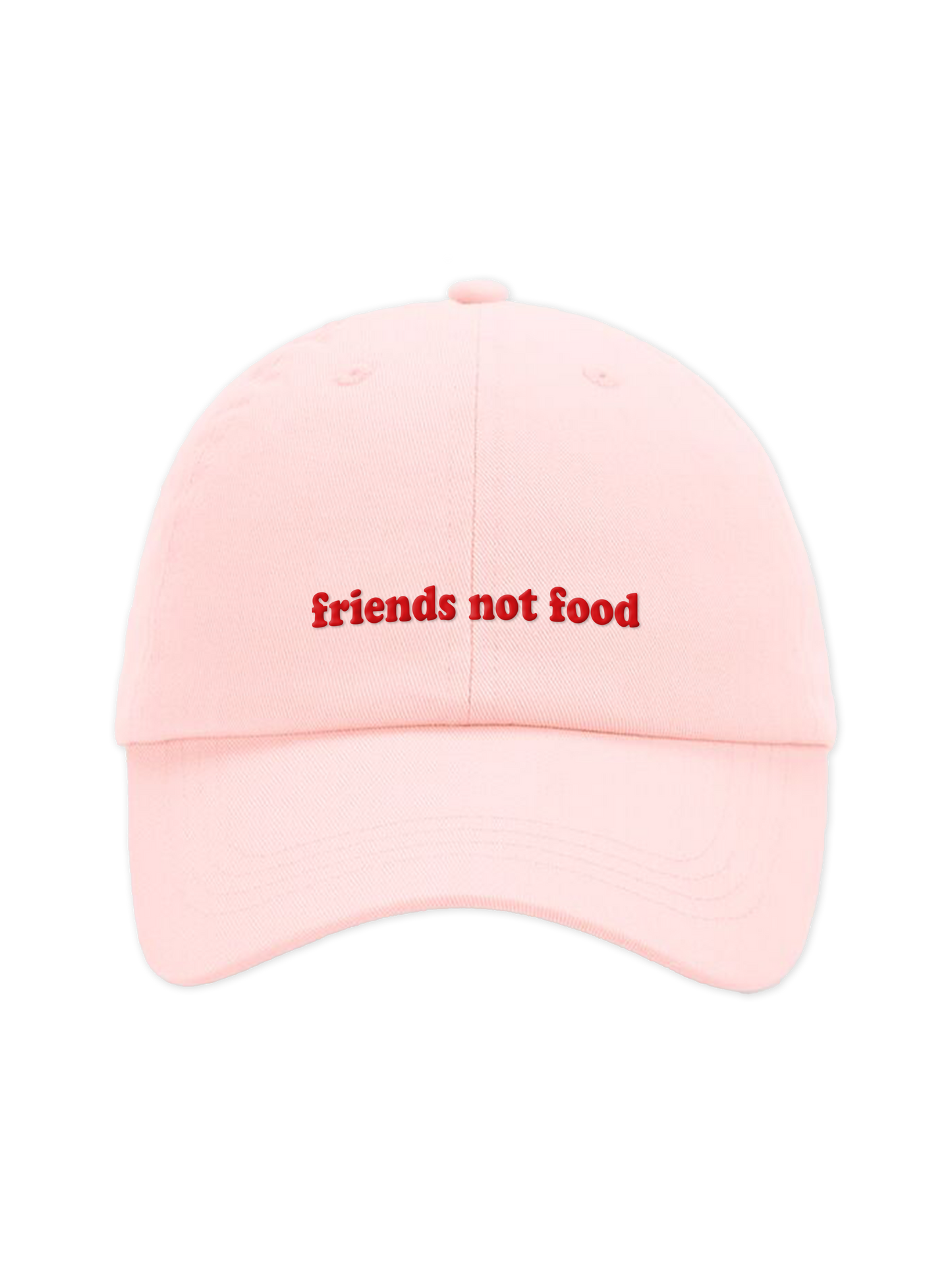 Cap "friends not food" pink