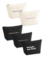 Kosmetiktasche "friends not food"