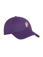 Avalino Cap Kinder Lavender – Seitenansicht mit Lino-Stickerei