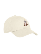 Avalino Cap Kinder nature – Vorderseite mit Lino-Stickerei